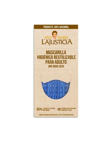 MASCARILLA HIGIENICA REUTILIZABLE 1ud.** ANA MARIA LAJUSTICIA