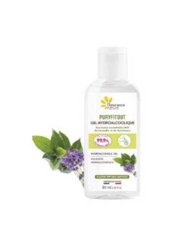 PURYFITOUT gel hidroalcoholico con AE 80ml. VEGAN FLEURANCE NATURE