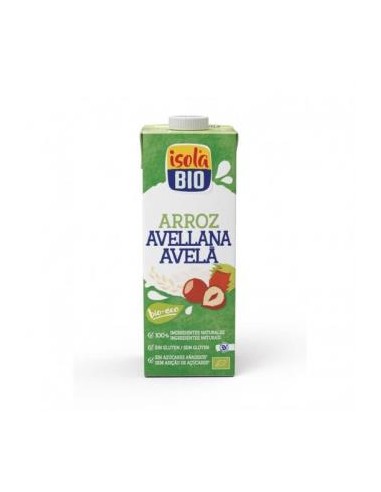 BEBIDA VEGETAL DE ARROZ con avellanas 1lt 6uds BIO ISOLA