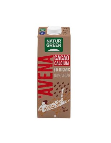 BEBIDA VEGETAL DE AVENA con choco-calcio 1lt 6uds. NATURGREEN