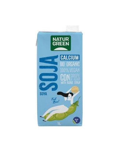 BEBIDA VEGETAL DE SOJA con calcio 1lt 6uds.** NATURGREEN