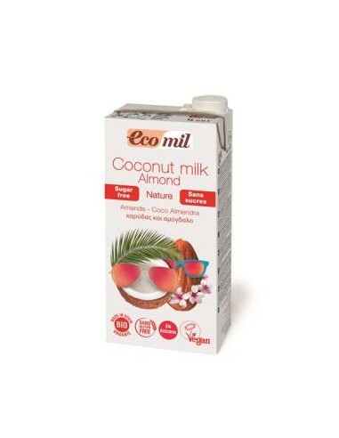 ECOMIL BEBIDA DE COCO Y ALMENDRA 1lt 6uds. BIO S/A ALMOND