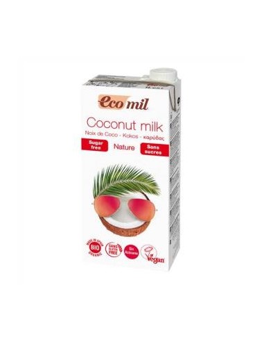 ECOMIL BEBIDA DE COCO NATURE 1lt 6uds. BIO S/A ALMOND