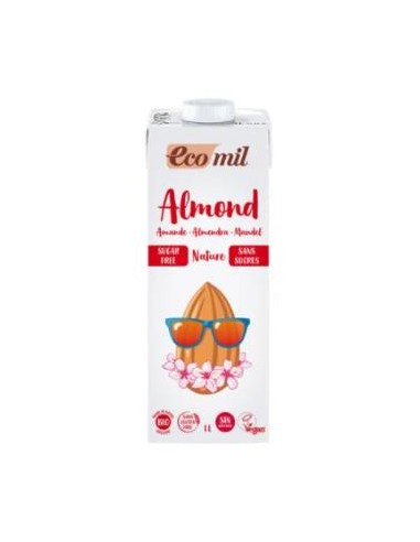 ECOMIL BEBIDA DE ALMENDRAS NATURE 1lt 6uds BIO S/A ALMOND