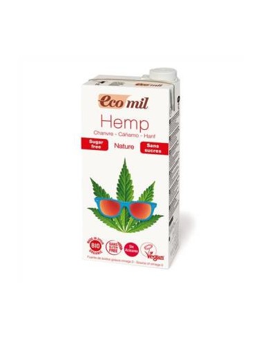 ECOMIL BEBIDA DE CAÑAMO NATURE 1lt 6uds. BIO S/A ALMOND