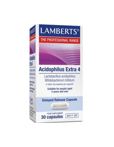 ACIDOFILUS EXTRA 4 S/LECHE 30cap. (REFRIGERACION) LAMBERTS