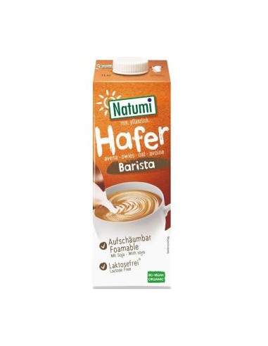 BEBIDA VEGETAL DE AVENA SOJA BARISTA 1lt 8uds. BIO NATUMI