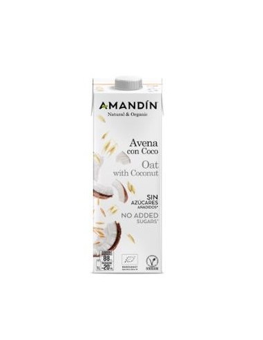 BEBIDA VEGETAL DE AVENA con coco 1lt 6uds BIO AMANDIN