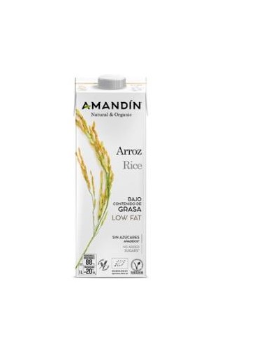 BEBIDA VEGETAL DE ARROZ 1lt 6uds. BIO AMANDIN