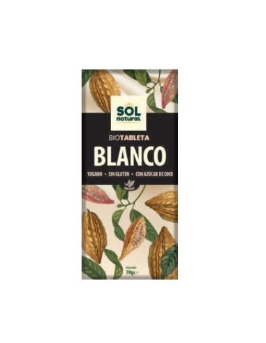 CHOCOLATE BLANCO 70gr. BIO SG VEGAN SOLNATURAL