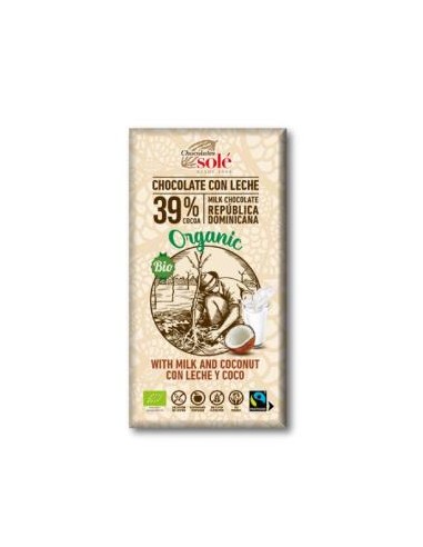 CHOCOLATE CON LECHE Y COCO 100gr. ECO SG CHOCOLATES SOLE