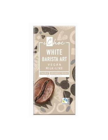 WHITE BARISTA ART crujiente cafe chocolat 80g BIO ICHOC