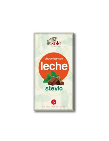 CHOCOLATE CON LECHE Y STEVIA 100gr. S/A CHOCOLATES SOLE