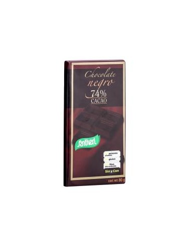 CHOCOLATE T.NEGRO 74% CACAO 80 gr SANTIVERI