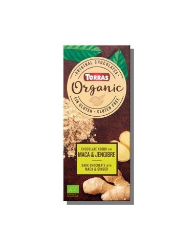 CHOCOLATE NEGRO con maca-jengibre 100gr. BIO SG TORRAS