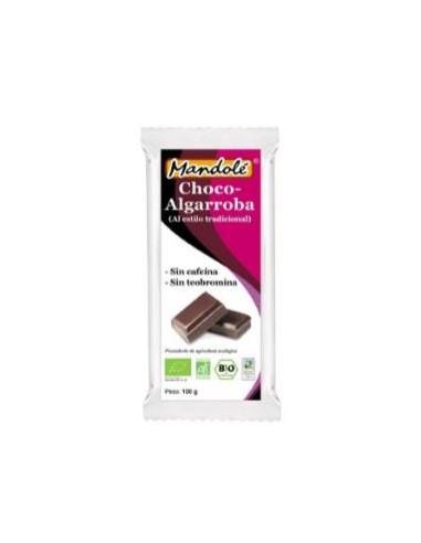 CHOCOLATE DE ALGARROBA 100gr. BIO MANDOLE