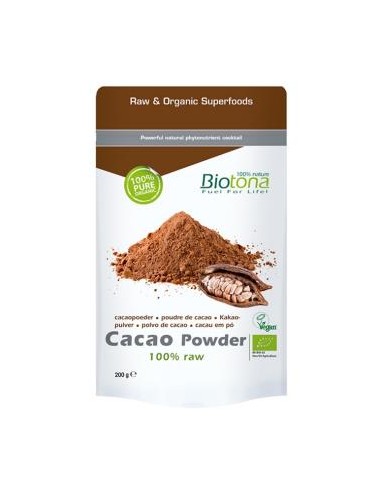 CACAO RAW POWDER 200gr. BIO BIOTONA