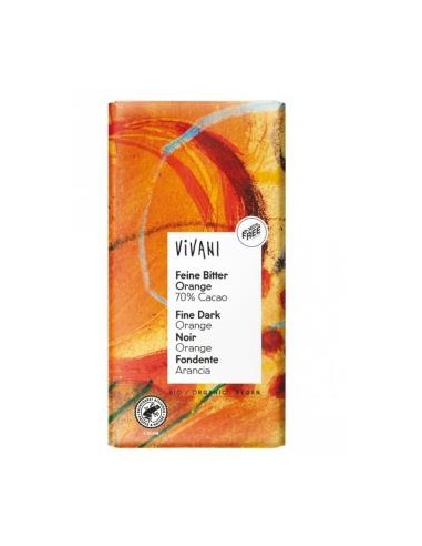 CHOCOLATE NEGRO 70% con naranja 100gr. BIO VEGAN VIVANI