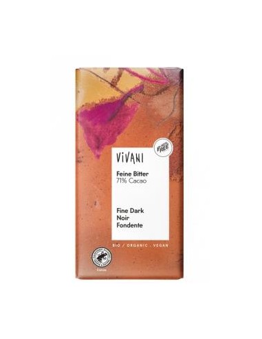 CHOCOLATE NEGRO 71% SANTO DOMINGO 100gr. BIO VEGAN VIVANI