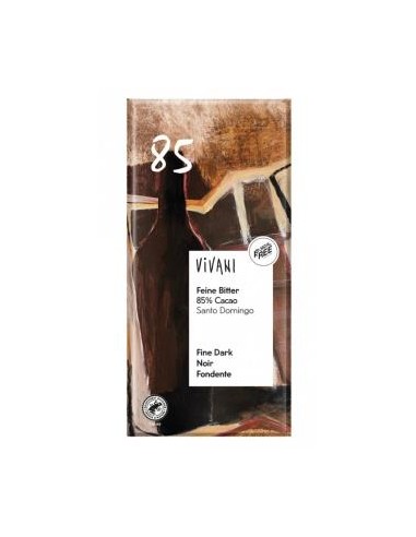 CHOCOLATE NEGRO 85% SANTO DOMINGO 100gr. BIO VEGAN VIVANI