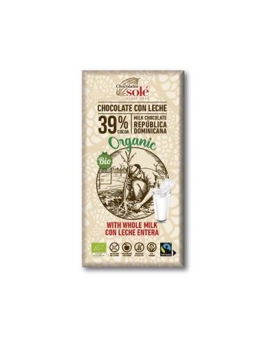 CHOCOLATE CON LECHE 100gr. ECO CHOCOLATES SOLE