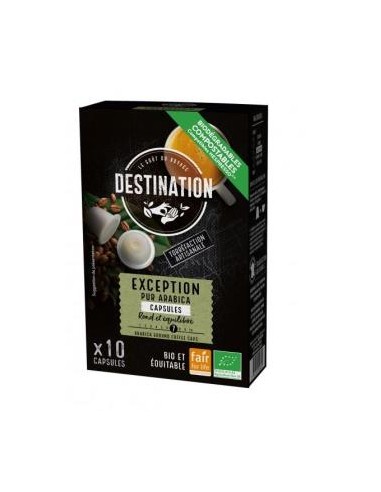 CAFE PUR ARABICA EXCEPTION 10capsulas cafe BIO DESTINATION