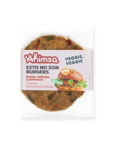 BURGER DE SEITAN SHIITAKE Y PIMIENTOS 2udx160g BIO AHIMSA