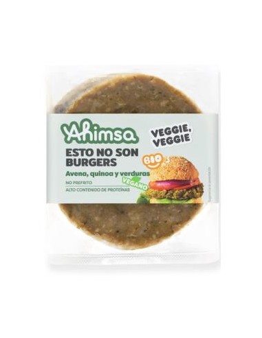 BURGER DE AVENA QUINOA Y VERDURAS 2udx160gr. BIO AHIMSA