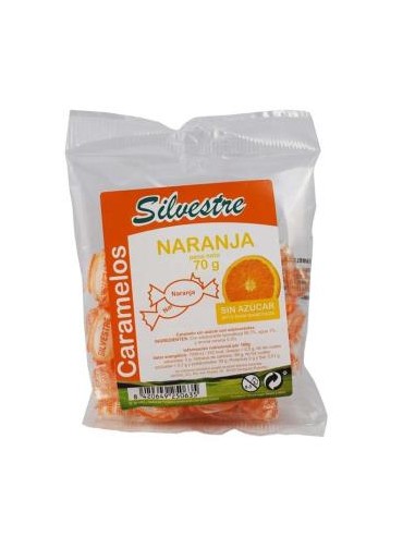 CARAMELOS DE NARANJA sin azucar 70gr. SILVESTRE