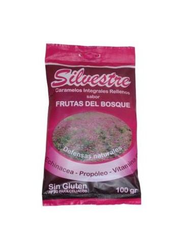 CARAMELOS RELLENOS DE FRUTAS BOSQUE azucar 100gr. SILVESTRE