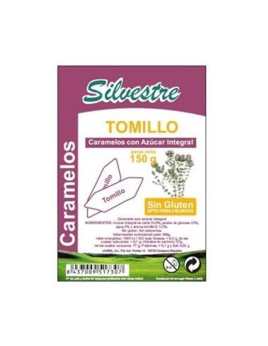 CARAMELOS DE TOMILLO azucar de caña 150gr. SILVESTRE