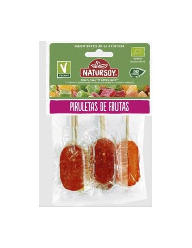 PIRULETAS 5 sabores 62gr. NATURSOY