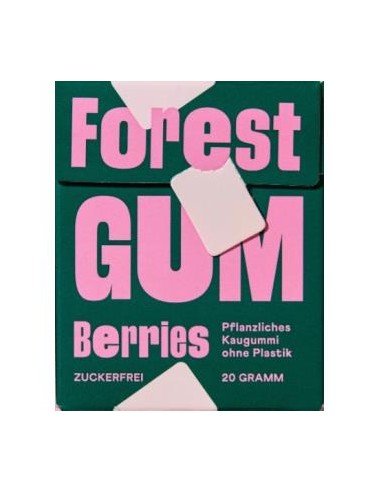 CHICLE sabor bayas del bosque 20gr. VEGAN FOREST GUM