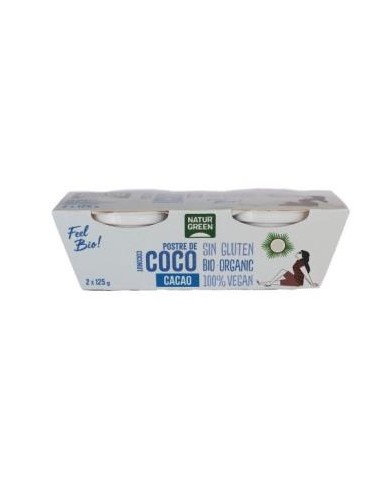 POSTRE DE COCO con cacao 2x125gr NATURGREEN