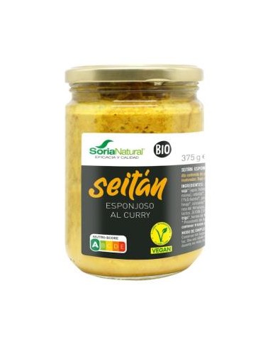 SEITAN ESPONJOSO al curry 375gr. SORIA NATURAL