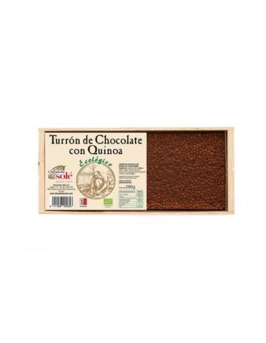 TURRON CHOCOLATE con quinoa 200gr. BIO**** CHOCOLATES SOLE