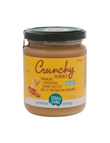 CREMA DE CACAHUETE crunchy con sal himalaya 250g TERRASANA