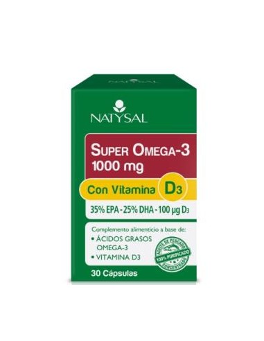 SUPER OMEGA 3 1000mg con vitamina D3 30cap. NATYSAL