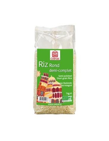 ARROZ REDONDO semi integral 1kg. BIO CELNAT