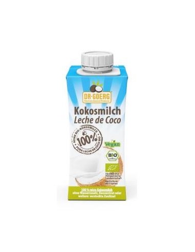 LECHE DE COCO para cocinar 200ml. BIO DR. GOERG