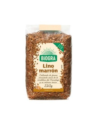 SEMILLAS DE LINO MARRON 250gr. BIO BIOGRA