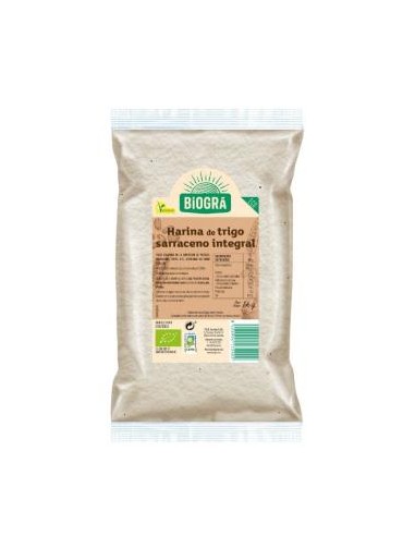 HARINA DE TRIGO SARRACENO integral 1kg. BIO VEGAN BIOGRA