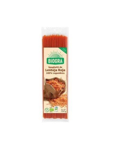 ESPAGUETI DE LENTEJA ROJA 250gr. BIO BIOGRA