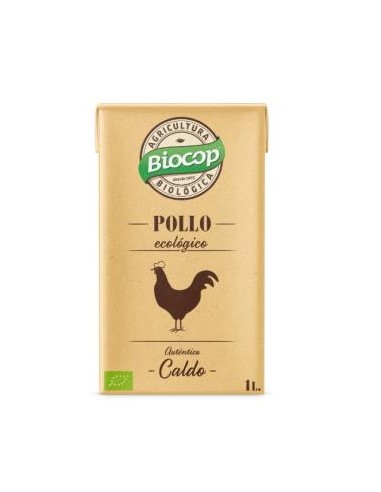 CALDO DE POLLO AUTENTICO tetrabrick 1lt BIO BIOCOP