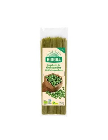 ESPAGUETI DE GUISANTES 250gr. BIO VEGAN BIOGRA