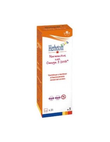 HERBETOM KIDS NORMACTIVE con omega 3DHA 250ml. BIOSERUM