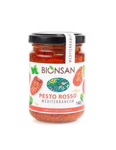 PESTO ROSSO con piñones 140gr. ECO BIONSAN