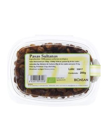 PASAS SULTANAS 200gr. ECO BIONSAN