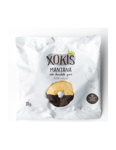 XOKIS MANZANA deshidratada chocolate puro 15ud BIO BOTANIC&FRUITS