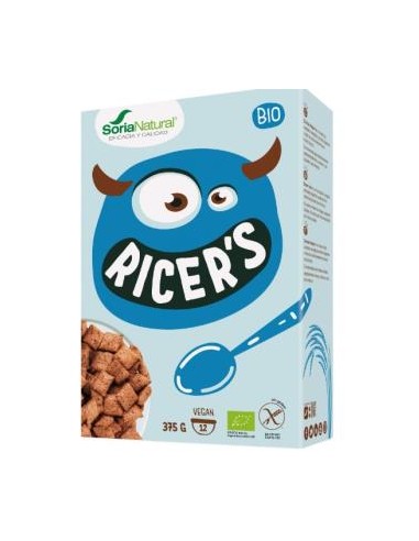 RICERS CEREALES cacao y avellanas 375g BIO VEGAN SORIA NATURAL